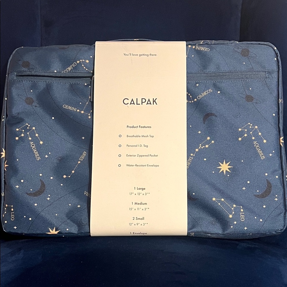 Calpak 5 piece Constellation Celestial Navy Blue Packing Cube Set